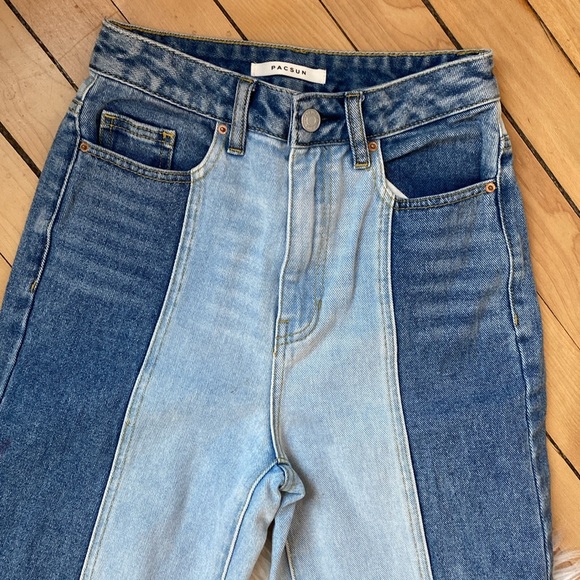 PacSun Eco Two-Tone '90s Boyfriend Jeans, Size 24 - Picture 6 of 16